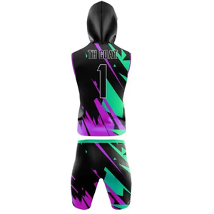 Uniformes de fútbol americano Adulto OEM Bandera Fútbol Transpirable Tallas grandes Conjuntos de verano Nuevo diseño personalizado Manga corta - Product Image 3