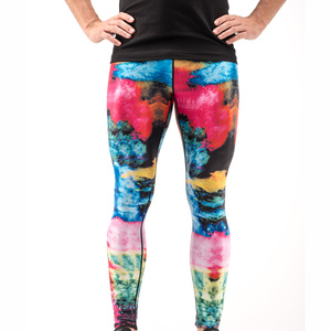 Leggings de compression pour hommes pour la gym et la course - Spandex/Polyester, antibactériens, anti-UV, respirants, taille élastique, service OEM disponible - Product Image 4
