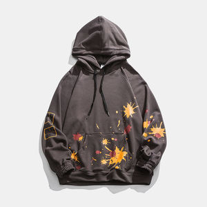 Sudadera con capucha estampada de mezcla de poliéster/algodón de lana de invierno para hombre Impresión de alta calidad Serigrafía de logotipo personalizado Peso pesado Regular - Product Image 1