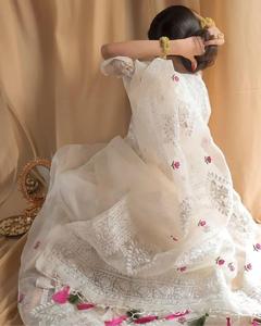 Indian Most Selling Designer Stylish Fancy <b>Organza</b> Soft <b>Silk</b> Saree Exclusive Elegant Blouse Ethnic Party Wedding Wear For Women - Product Image 6