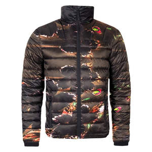 Veste en laine à bulles de créateur de style High Street pour hommes revêtement de toile de sublimation respirant à col montant personnalisé - Product Image 3