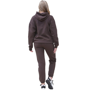 Acheter Mesdames Survêtements à Capuche Surdimensionné Coton Polaire 2 Pièce Pantalon Ensemble Personnalisé Survêtement pour Femmes Vente en Gros Femmes Survêtements - Product Image 2