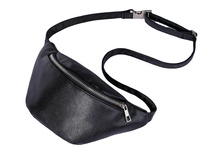 2019 nouveau sac de taille unisexe en cuir PU souple sac banane fermeture éclair noir Bumbag personnalisable Logo Design différentes couleurs pour hommes femmes