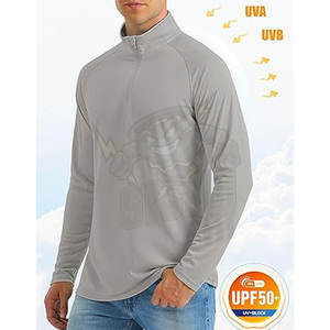 UPF 50+ Mens Long Sleeve Fishing Shirt Sublimation UV Protection Jogging Wear Shielding Quick Dry Lightweight Shirt - Product Image 3