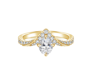 Anillo de Compromiso de Boda Chapado en Oro, Anillo de Plata de Ley 925 para Mujer, Anillo de Compromiso con Diamantes para Mujer de la India - Product Image 5