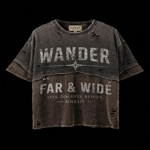 เสื้อยืดสตรีทแวร์ผู้ชาย 180 กรัม ผ้าหนา ซักย้อมสีแบบแอซิดวอช พิมพ์ลายกราฟิก สโตนวอช ของแท้ ตัดเย็บด้วยผ้าฝ้าย ปักโลโก้ตามสั่ง - Product Image 1