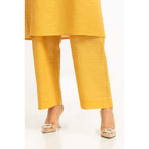 Pantalon décontracté large pour femme, taille mi-haute, en fil teint, avec fermeture élastique, respirant et imprimé animal Wgk-trs-dy-405 - Product Image 2