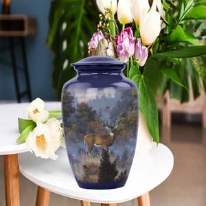 Dernières nouvelles urnes de crémation en métal de conception fournitures funéraires en laiton fini coloré exportateur en gros urnes de cendres humaines mémorial - Product Image 3