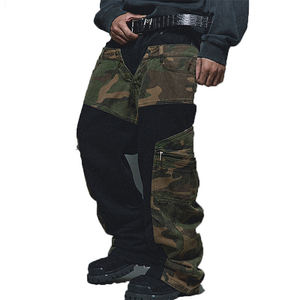 Venta caliente pantalones Cargo personalizados para hombres seis bolsillos múltiples cordón gimnasio Fitness pantalones de chándal Casual Streetwear ligero oscuro - Product Image 2