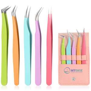 Ensemble de pinces de précision de qualité supérieure avec revêtement coloré et étui de rangement design - Product Image 2