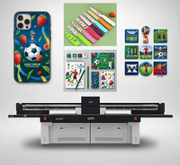 Printer UV Flatbed Presisi Tinggi HC-2513, Tinggi Maksimal 450mm untuk Casing Ponsel, Mainan Plastik, Figurine, Pencetakan 3D Embossed