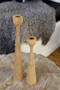 Support à bougies en bois pur, fait main, hexagonal, pour bougies pilier, paire uniquement, produit en bois luxueux - Product Image 3