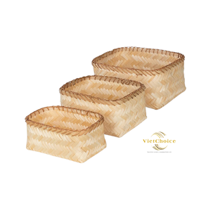 Panier en rotin de bambou léger et écologique personnalisable modèle Phoebe haute qualité durable compétitif en vrac stocké Vietnam - Product Image 5