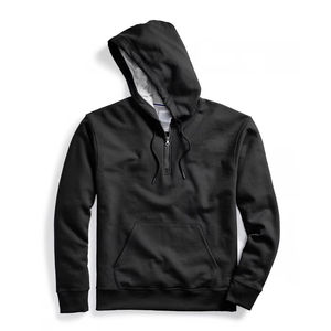 <b>Men's</b> High Quality Winter <b>Quarter</b> Zipper Hoodie Plain Blank Solid Color French Terry <b>Fleece</b> with <b>Zip</b> Hood French Style - Product Image 6