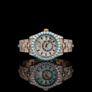 Exclusive Design Moissanite Diamond <b>Watch</b> <b>Men</b> Luxury Automatic <b>Watch</b> 18K Gold Stainless Steel <b>Waterproof</b> Fancy Wristwatch - Product Image 1