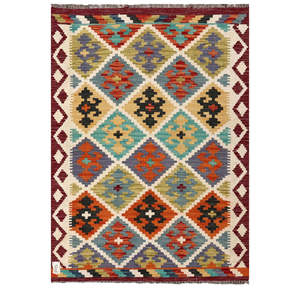 Alfombra Kilim de Maimana, Afganistán, 146 x 103 cm, Juego de Alfombras - Product Image 1