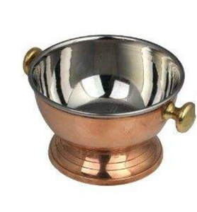 Bol pour ustensiles de cuisine et table à manger utilisé avec une cuillère en cuivre pur 100% bol en cuivre martelé servant des aliments et de la soupe - Product Image 4