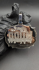 Colgante Clásico de Lujo Iced Out de Plata 925 con Diamantes de Moissanita VVS Brillantes, Estilo Hip Hop, para Uso Unisex - Product Image 4