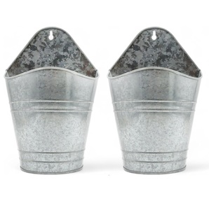 Maceta de flores de pared decorativa para hogar y jardín Maceta de flores colgante de hierro de metal con acabado galvanizado a los mejores precios - Product Image 4