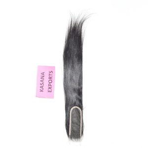 2*6 Cierre Cutícula cruda alineada Máquina India Trama doble Onda profunda Procesamiento Ninguno Extensiones de cabello humano tejido al por mayor - Product Image 3