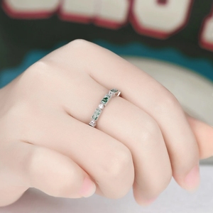 แหวนประดับเพชรแท้สีทองแท้ดีไซน์ใหม่หรูหรามอสพร้อมแหวนเพชรแท้แหวนเพชรธรรมชาติ - Product Image 5