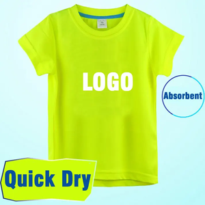 Camisetas de Dray rápido para niños con logotipo personalizado camisetas de sublimación de poliéster en blanco liso con cuello redondo para niños y niñas - Product Image 1