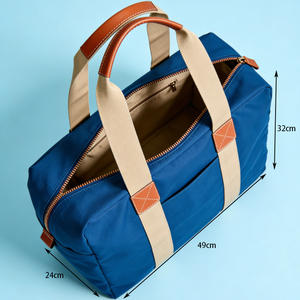 Sac de voyage week-end en toile de coton grande capacité, personnalisé, de haute qualité, durable et bien organisé, avec poignée et doublure intérieure - Product Image 4