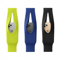 Étui de téléphone en tricot hautement élastique, pochette souple légère multifonctionnelle, accessoire de sac bandoulière pour iPhone et smartphone