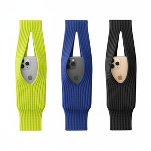 Étui de téléphone en tricot hautement élastique, pochette souple légère multifonctionnelle, accessoire de sac bandoulière pour iPhone et <span class=keywords><strong>smartphone</strong></span> - Product Image 1