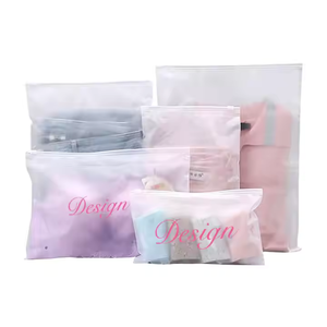 Custom Logo Frosted Waterproof Zipper <b>Bags</b> Clear Resealable Plastic <b>Bags</b> for Clothes and Shoes Packaging - Product Image 4