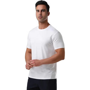 T-shirts classiques à col rond et manches courtes 100% coton pour hommes vente en gros de services de marque privée disponibles avec impression personnalisée et broderie - Product Image 1