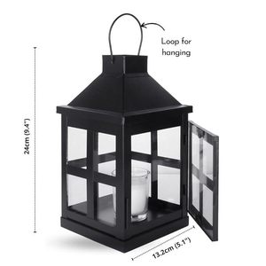 Antique Inspired Black Lantern <b>Tea</b> <b>Light</b> Holder with Classic Charm Weathered Lantern <b>Tea</b> <b>Light</b> Holder for Soft Romantic <b>Light</b> - Product Image 2
