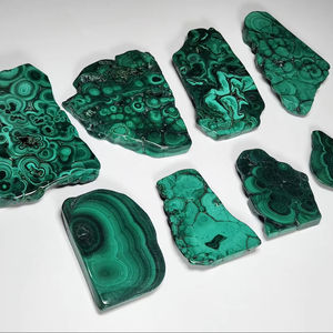 หินอัญมณีธรรมชาติแผ่นหินมาลาฮีทสีเขียวแบบดั้งเดิมขัดเงาของตกแต่งการรักษาความรักฮวงจุ้ย - Product Image 2