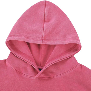 Sweat à capuche en polaire écologique pour homme, tricoté, non doublé, anti-plis, délavé à l'acide, avec logo personnalisé, en gros - Product Image 6