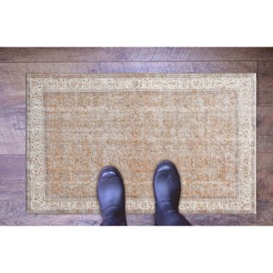 Tapis turc imprimé floral : Décoration moderne pour salon de style farmhouse, tapis fin non tissé - Product Image 5