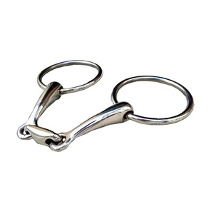 Mèche à anneau lâche en acier inoxydable Équipement équestre Accessoires pour chevaux 11.5cm - Product Image 1