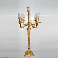 Ménorah religieuse juive en bronze fini, classique, base hexagonale moderne, bras courbé, faite à la main, Pâques, Noël