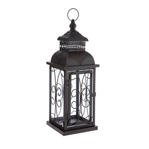 Vente directe d'usine lanterne de couleur noire meilleure qualité taille et forme personnalisées lanterne suspendue en fer par les arts à la maison - Product Image 3