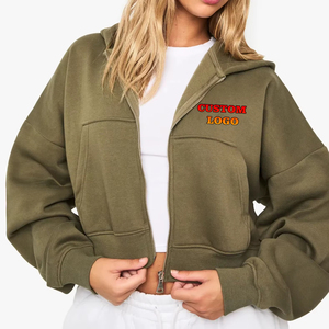 Unique Design Outdoor Wear Winter Warm Women's Crop <b>Top</b> Hoodie Factory Outlet <b>High</b> Quality Fresh Piece Women's Crop <b>Top</b> Hoodies - Product Image 2