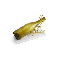 Porte-bouteille de vin orchidée de luxe support de casier à vin décoratif repose-vin en résine élégant pour la maison et l'affichage du bar