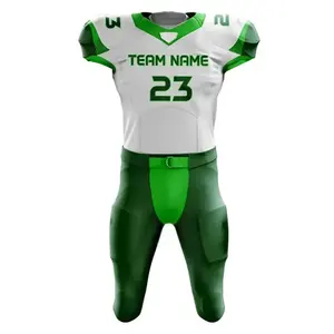 Maillot de football américain unisexe de haute qualité respirant taille plus anti-UV séchage rapide uniforme d'équipe imprimé numéro comprend des chemises - Product Image 6