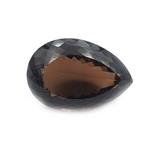 Igi มาตรฐาน37*54มม. 353 CT ผลึกควอทซ์สโมคกี้ธรรมชาติตัดเป็นเหลี่ยมเพชรพลอยทำให้หินอัญมณีสีน้ำตาลได้รับความร้อน - Product Image 2