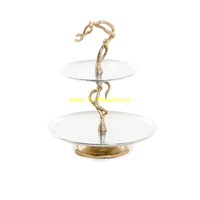 Support à gâteau personnalisable en acier inoxydable, écologique, plateau de présentation moderne pour desserts, mariage, anniversaire, buffet, pâtisserie