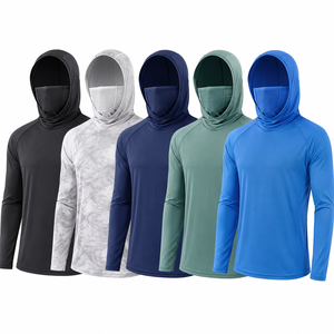 Chemise de pêche à manches longues à capuche pour homme, tie-dye, en spandex et polyester, anti-UV UPF 50, pull respirant imprimé pour adultes - Product Image 6