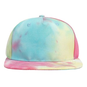 Citgeett Outdoor Summer 5-Panel Hat for Kids <b>Boys</b> and Girls Solid Color <b>Tie</b> Dye Baseball Cap for Sports or Casual Use - Product Image 4