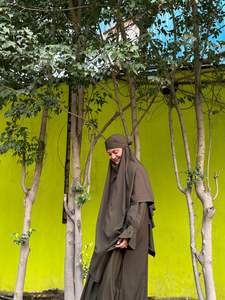 Naqab sur mesure fait main pour femmes, burqa à manches longues, style ethnique, hijab, robes islamiques traditionnelles musulmanes en polyester - Product Image 6