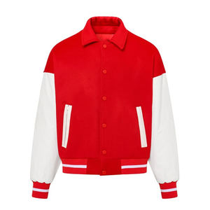 เสื้อแจ็คเก็ตวาร์ซิตี้ปักลายเชนิลล์ขนสัตว์สำหรับผู้ชาย ไซส์ XL  บริการ OEM สำหรับฤดูหนาว สไตล์ลำลอง - Product Image 3