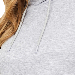 Sudadera de invierno con cremallera frontal de manga larga y bolsillo de canguro de algodón 100% personalizada para mujer - Product Image 5