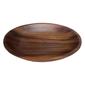 Cuenco de madera para servir, diseño moderno y elegante, cuenco ovalado de madera de Acacia para servir alimentos, usos para servir ensaladas - Product Image 1