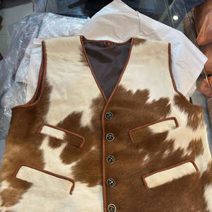 Ropa de moda de alta calidad Chaleco cómodo de cuero de vaca Chaleco de cuero de vaca de diferentes colores Ropa cómoda - Product Image 4
